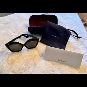 GUCCI GG 0117S Cat’s Eye Sunglasses Gucci GG0117S Sunglasses | FREE Shipping - Go-Optic.com  main image 2